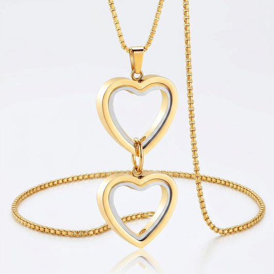 Heartfelt Remembrance: Stainless Steel Heart-Shaped Cremation Pendant
