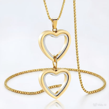 Heartfelt Remembrance: Stainless Steel Heart-Shaped Cremation Pendant